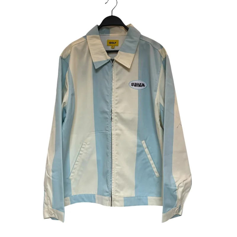 GOLF WANG/Jacket/XL/CRM/Stripe/BBY BLU/CRM/ZIP UP/RITE CHEZT