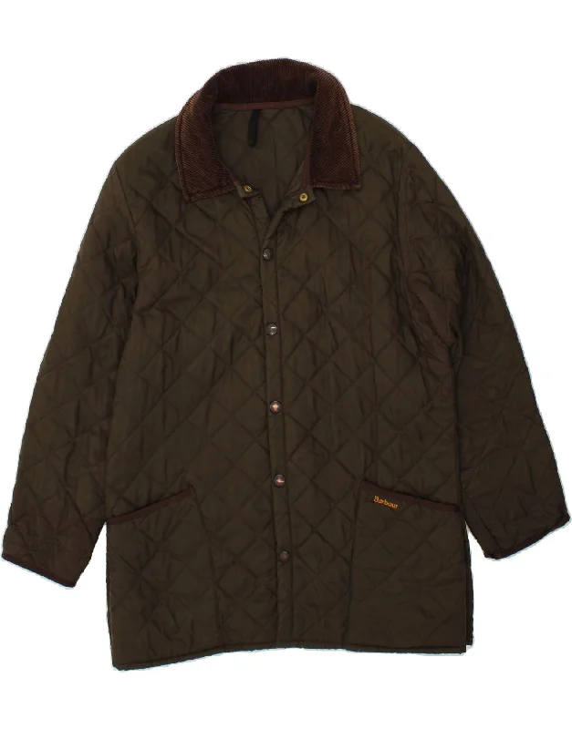 BARBOUR Mens LIDDESDALE Quilted Jacket UK 40 Large Green Nylon