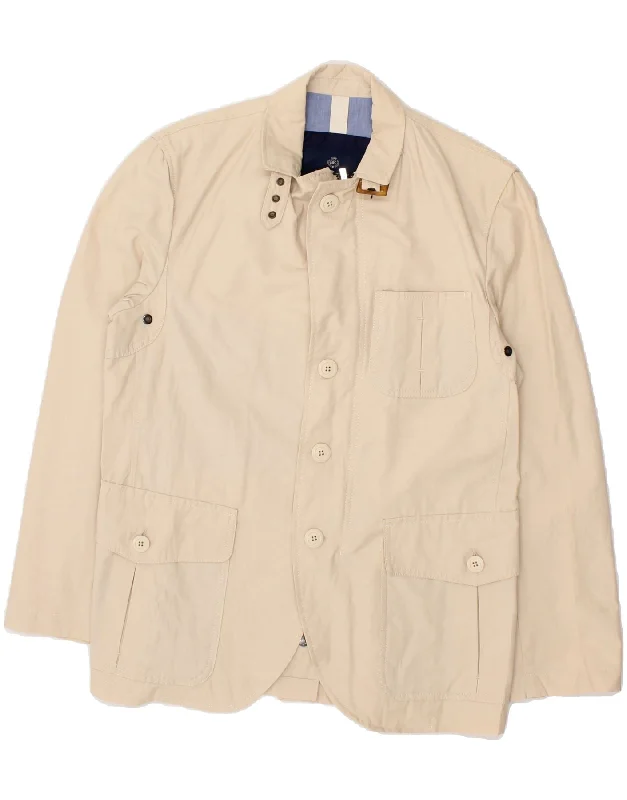 BERKELEY Mens Utility Jacket UK 38 Medium Beige Nylon