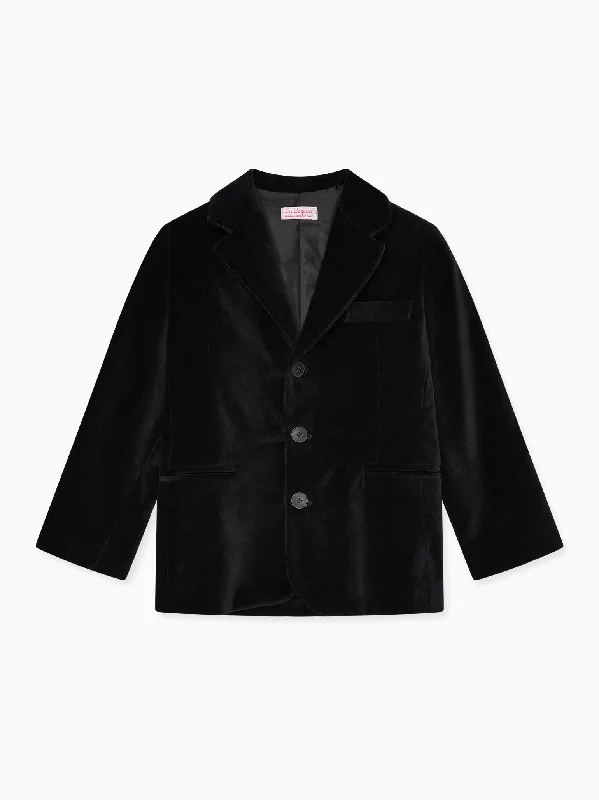 Black Fiesta Velvet Boy Jacket