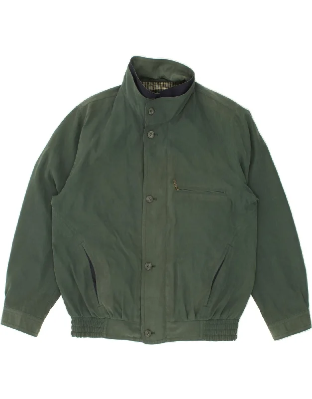 BUGATTI Mens Bomber Jacket IT 48 Medium Green Polyester