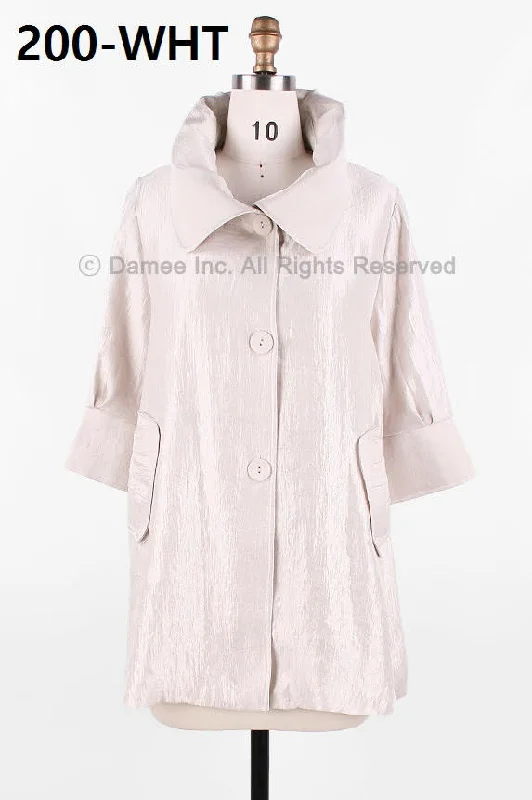 DAMEE Long Swing jacket style 200-Pearl White