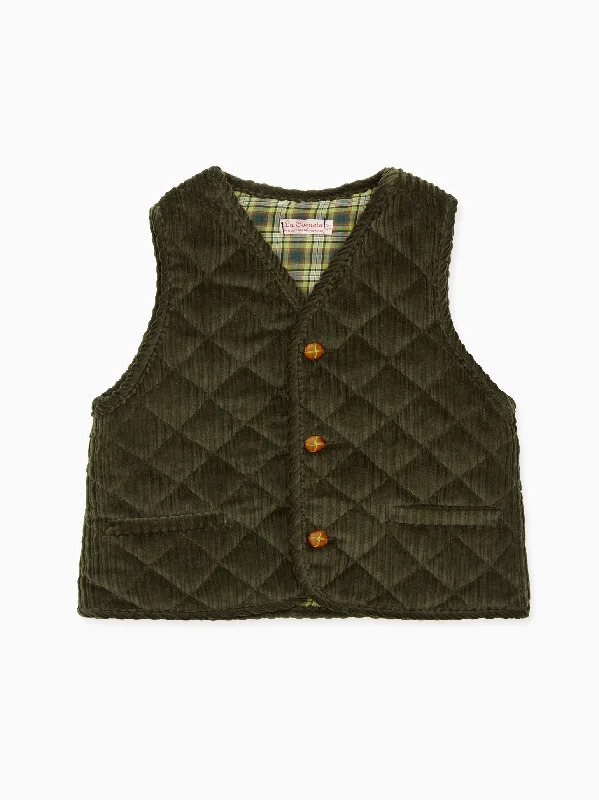 Green Caza Kids Sleeveless Jacket