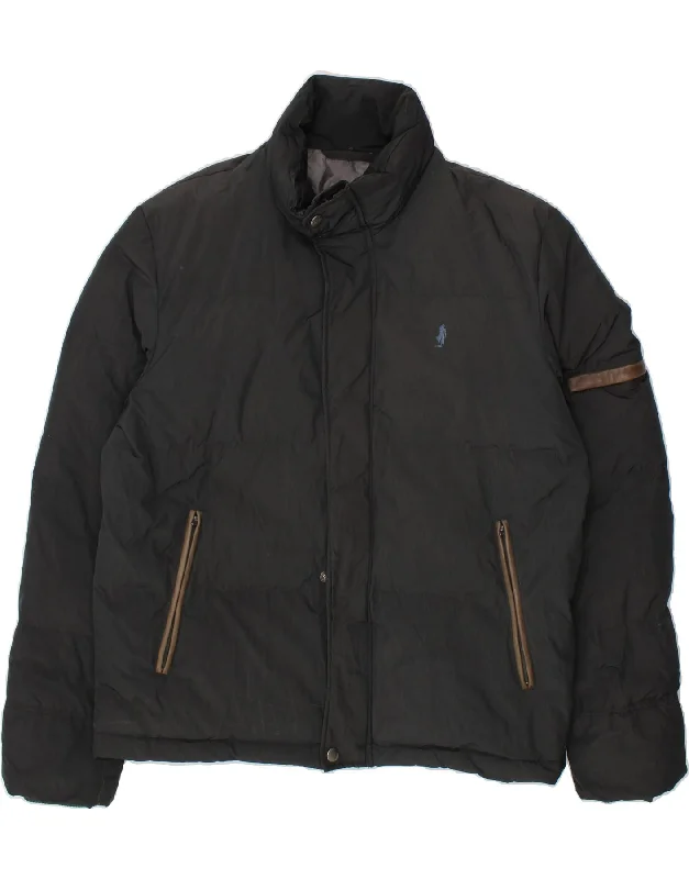 MARLBORO CLASSICS Mens Padded Jacket EU 58 4XL Black Nylon