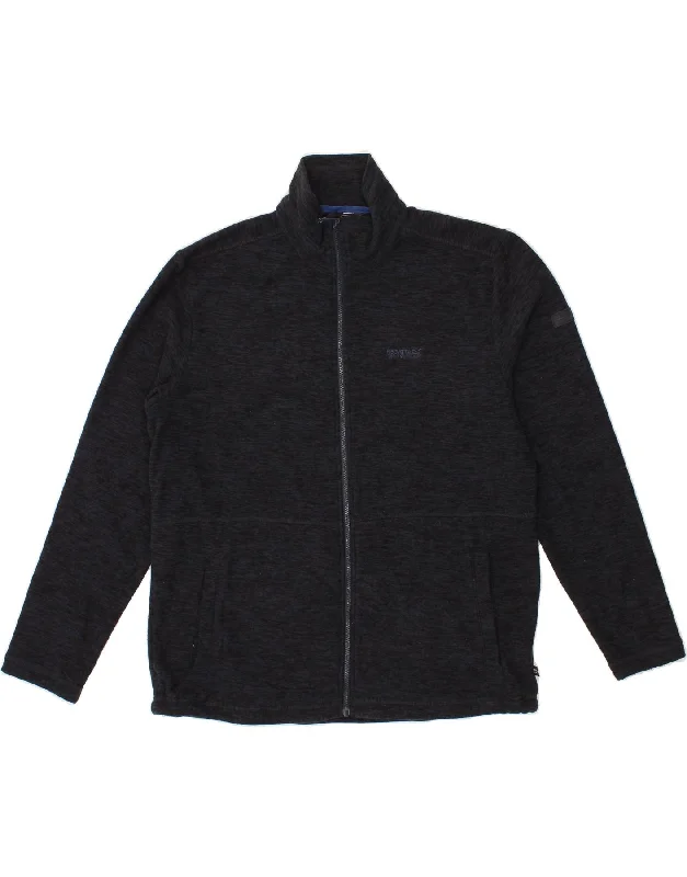 REGATTA Mens Fleece Jacket UK 42 XL Black Polyester