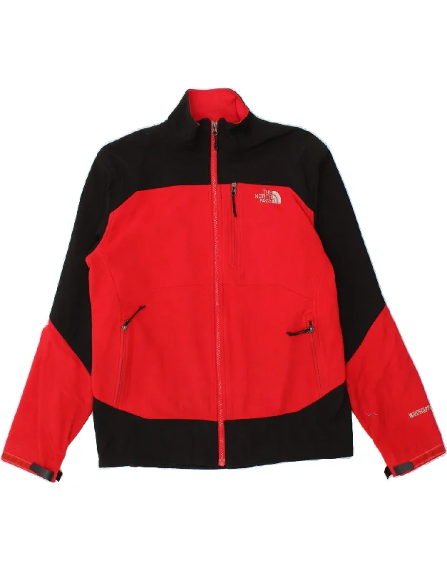 THE NORTH FACE Mens Fleece Jacket UK 38 Medium Red Colourblock Polyester