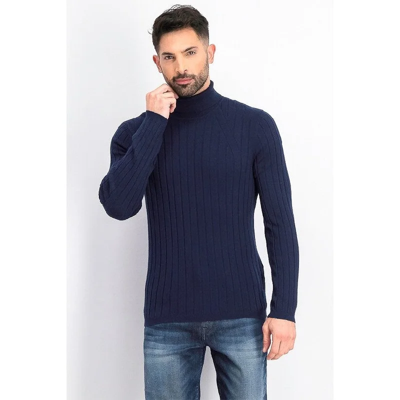 INC International Concepts Men's Elite Turtleneck Sweater Basic Navy Size Large