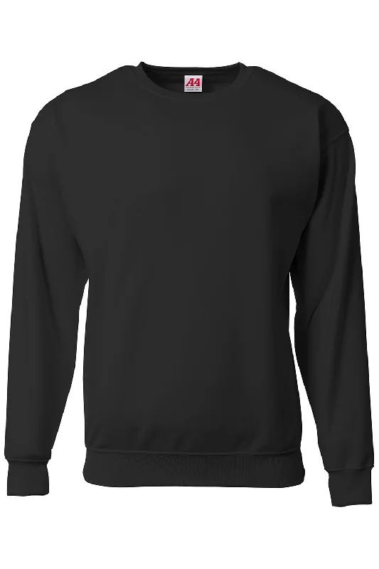 A4 Mens Sprint Tech Fleece Crewneck Sweatshirt - Black