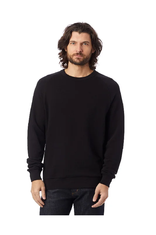 Alternative Mens Champ Washed Terry Crewneck Sweatshirt - Black