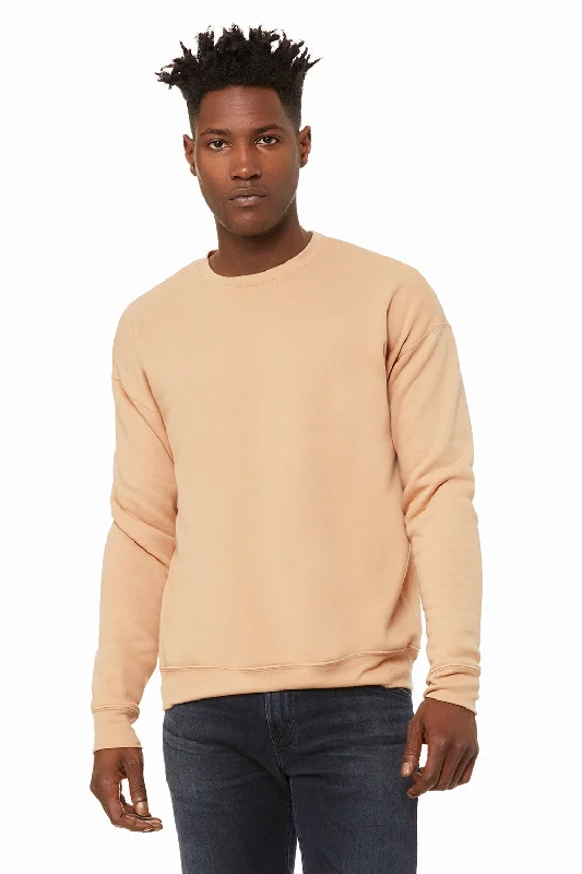 Bella + Canvas Mens Fleece Crewneck Sweatshirt - Heather Sand Dune