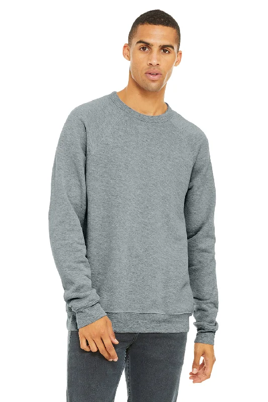 Bella + Canvas Mens Sponge Fleece Crewneck Sweatshirt - Heather Grey