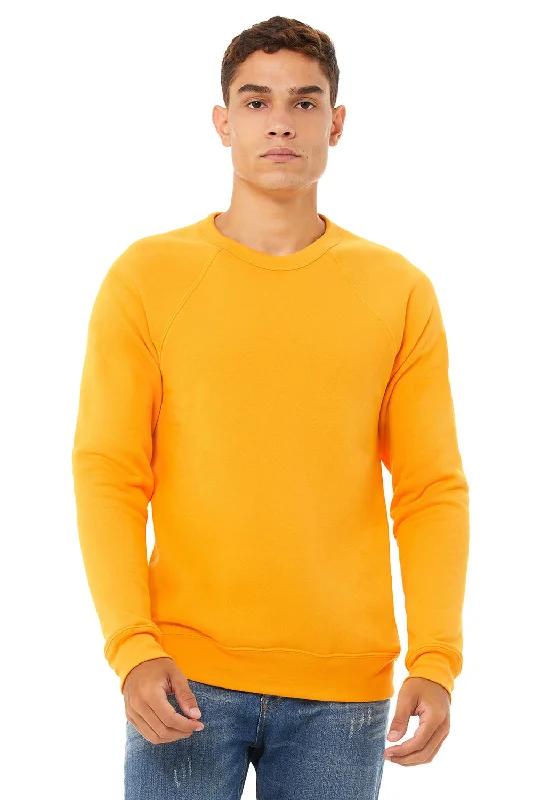 Bella + Canvas Mens Sponge Fleece Crewneck Sweatshirt - Gold