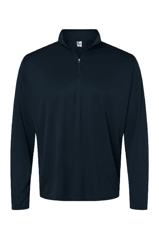 C2 Sport Mens Moisture Wicking 1/4 Zip Sweatshirt - Navy Blue