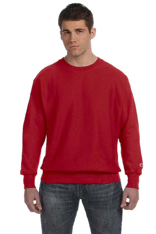 Champion Mens Shrink Resistant Crewneck Sweatshirt - Scarlet Red