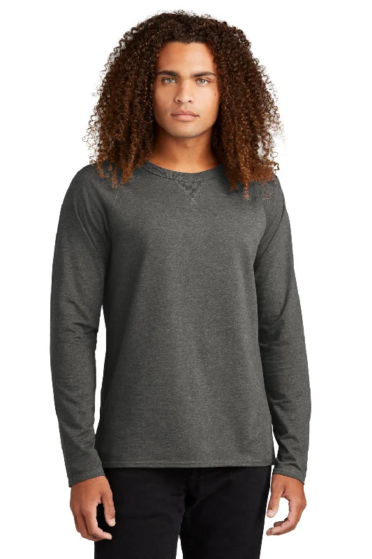 District Mens French Terry Crewneck Sweatshirt - Washed Coal Grey