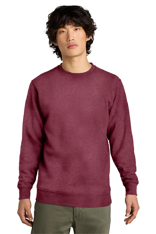 District Mens Very Important Fleece Crewneck Sweatshirt - Heather Cardinal Red