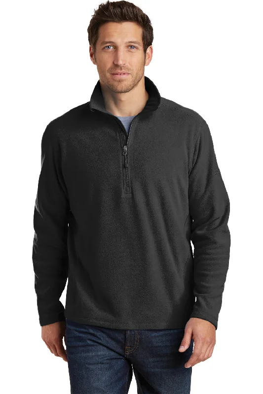 Eddie Bauer Mens Pill Resistant Microfleece 1/4 Zip Sweatshirt - Black