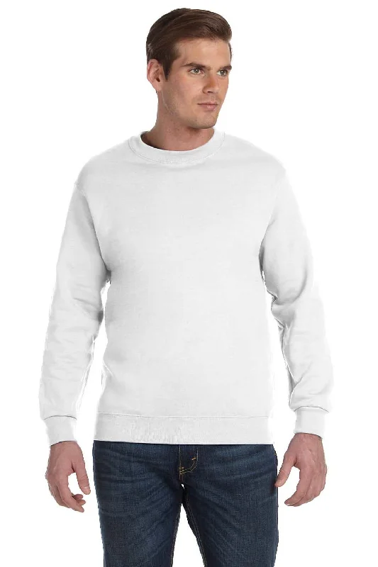 Gildan Mens DryBlend Moisture Wicking Fleece Crewneck Sweatshirt - White