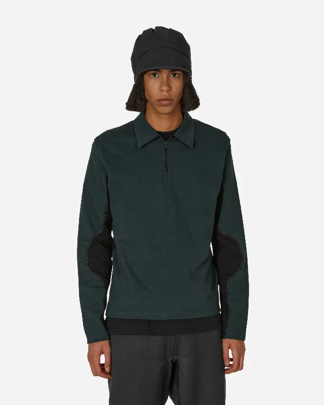 Half Zip Polo Sweater Forest Green