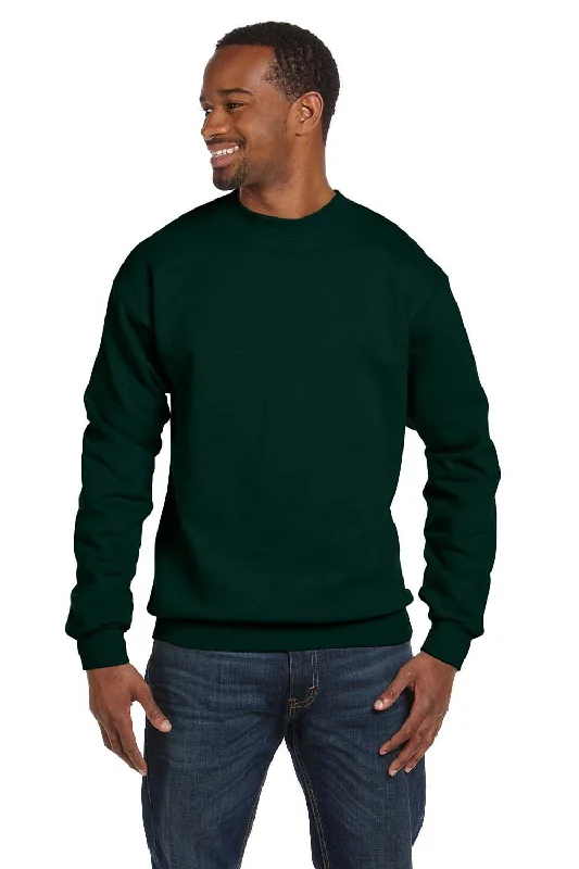 Hanes Mens EcoSmart Print Pro XP Pill Resistant Fleece Crewneck Sweatshirt - Deep Forest Green