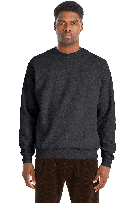 Hanes Mens Perfect Sweats Crewneck Sweatshirt - Heather Charcoal Grey