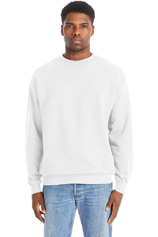 Hanes Mens Perfect Sweats Crewneck Sweatshirt - White