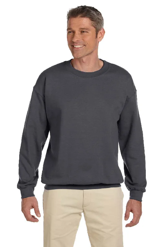 Hanes Mens Ultimate Cotton PrintPro XP Pill Resistant Crewneck Sweatshirt - Heather Charcoal Grey