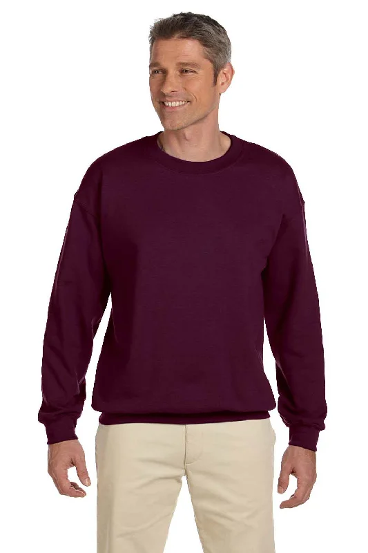 Hanes Mens Ultimate Cotton PrintPro XP Pill Resistant Crewneck Sweatshirt - Maroon