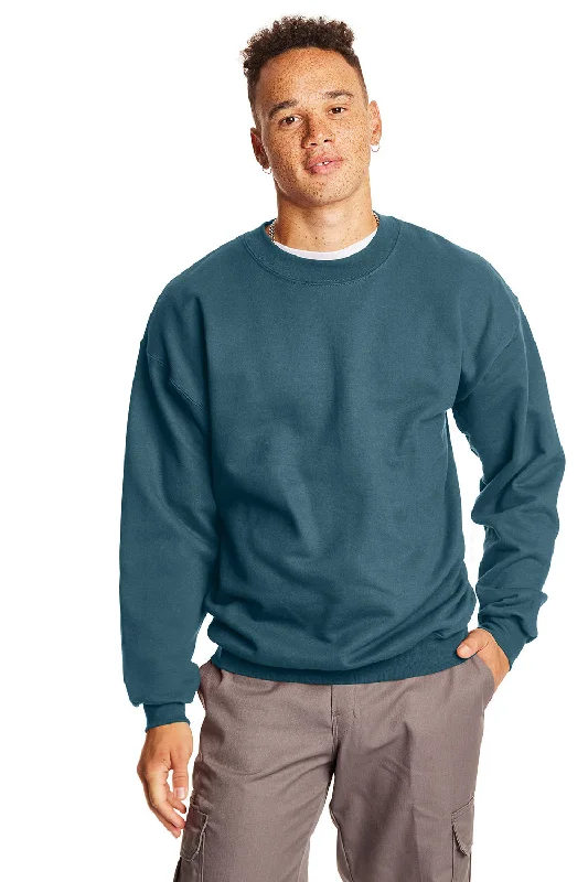 Hanes Mens Ultimate Cotton PrintPro XP Pill Resistant Crewneck Sweatshirt - Cactus Green