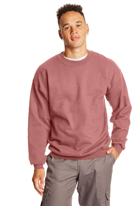 Hanes Mens Ultimate Cotton PrintPro XP Pill Resistant Crewneck Sweatshirt - Mauve