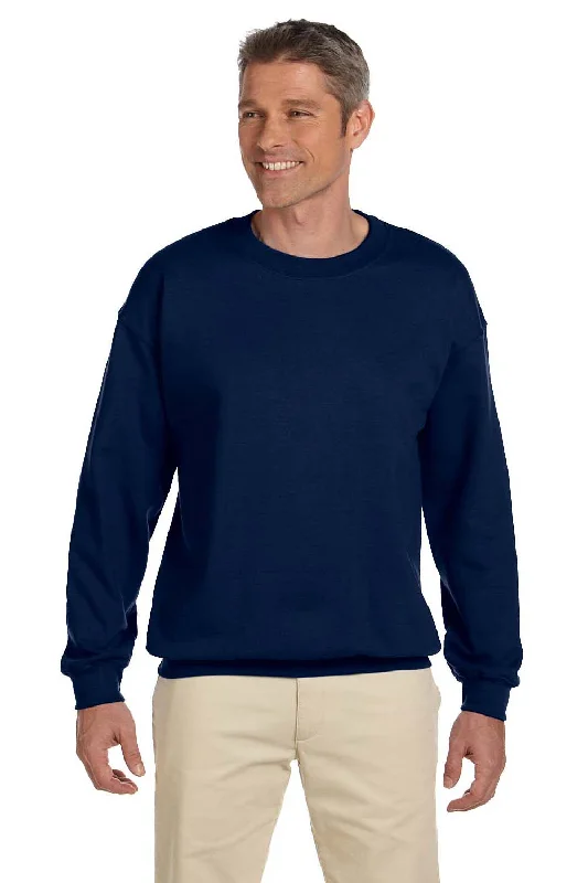 Jerzees Mens Super Sweats NuBlend Pill Resistant Fleece Crewneck Sweatshirt - Navy Blue