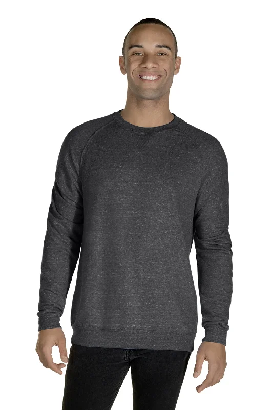 Jerzees Mens Vintage Snow French Terry Crewneck Sweatshirt - Heather Charcoal Grey