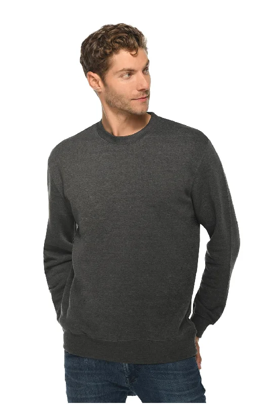 Lane Seven Mens Premium Crewneck Sweatshirt - Heather Charcoal Grey