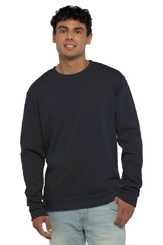 Next Level Mens PCH Crewneck Sweatshirt - Heather Midnight Navy Blue