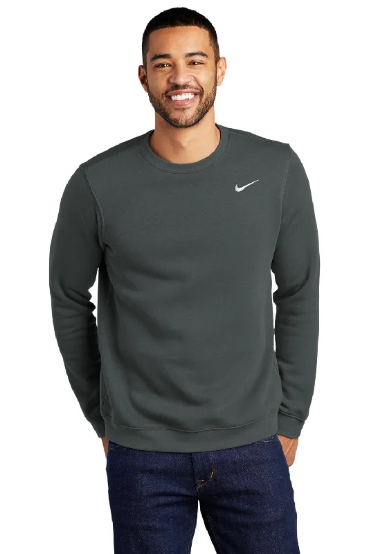 Nike Mens Club Fleece Crewneck Sweatshirt - Anthracite Grey