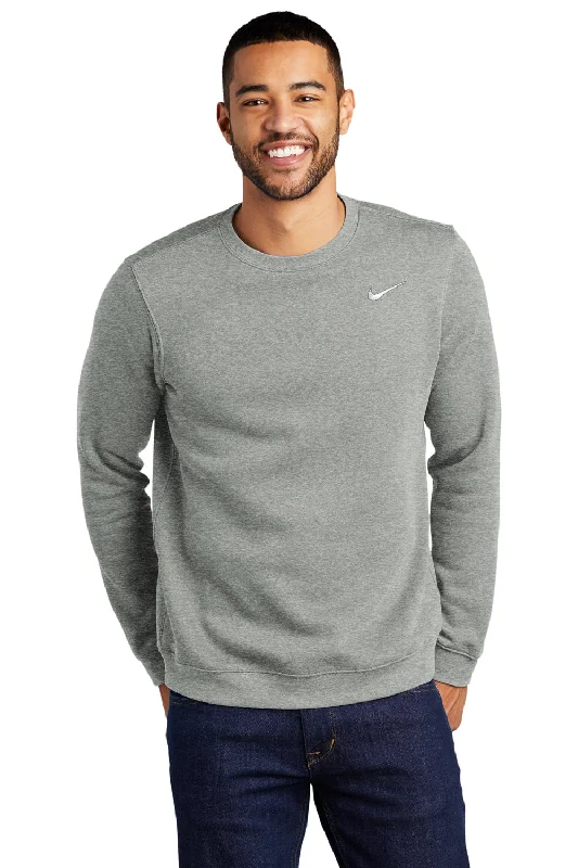 Nike Mens Club Fleece Crewneck Sweatshirt - Heather Dark Grey