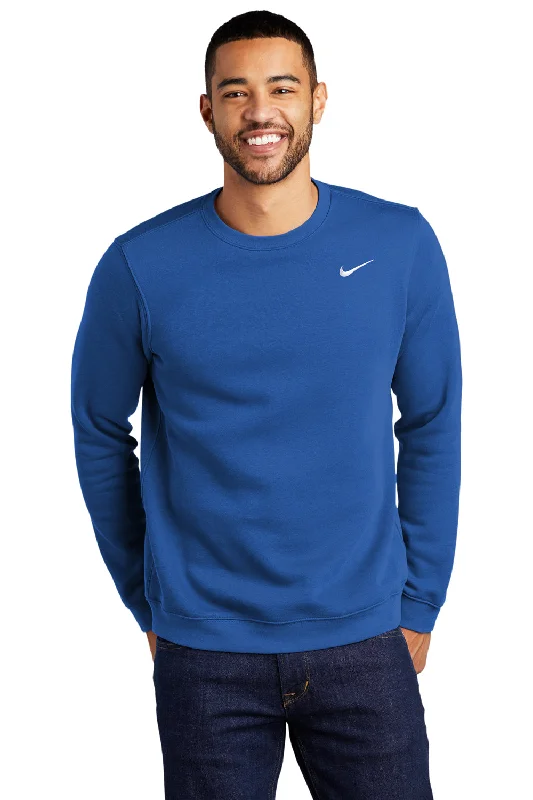 Nike Mens Club Fleece Crewneck Sweatshirt - Royal Blue