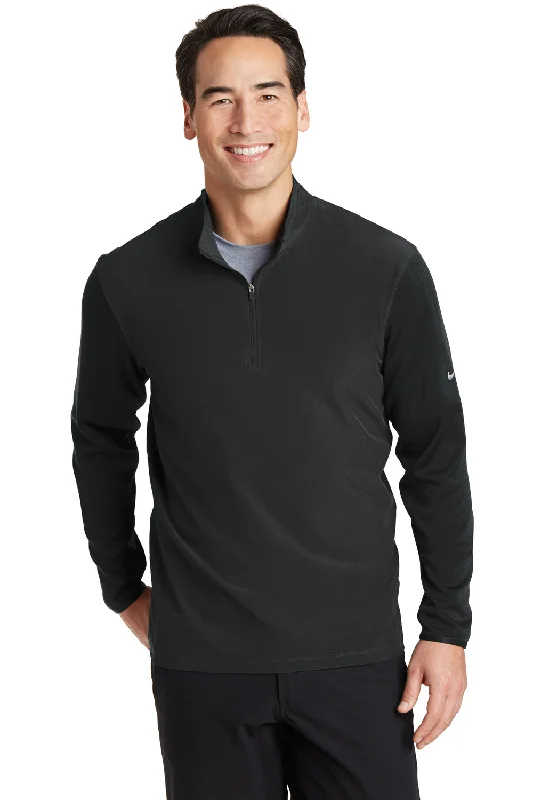 Nike Mens Dri-Fit Moisture Wicking 1/4 Zip Sweatshirt - Black - Closeout