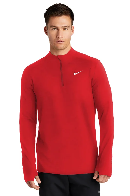 Nike Mens Element Dri-Fit Moisture Wicking 1/4 Zip Sweatshirt - Scarlet Red