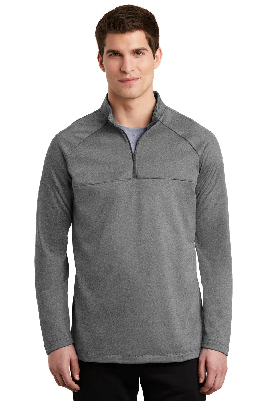 Nike Mens Therma-Fit Moisture Wicking Fleece 1/4 Zip Sweatshirt - Heather Grey