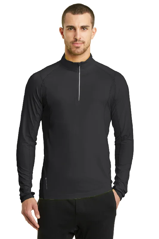 Ogio Mens Endurance Nexus Moisture Wicking 1/4 Zip Sweatshirt - Blacktop