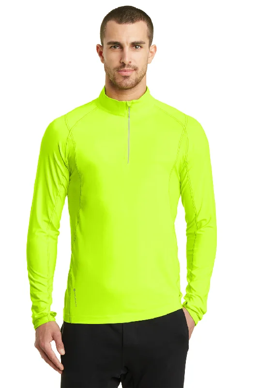 Ogio Mens Endurance Nexus Moisture Wicking 1/4 Zip Sweatshirt - Pace Yellow - Closeout