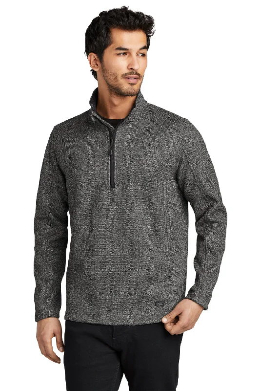 Ogio Mens Grit Fleece 1/4 Zip Sweatshirt - Heather Diesel Grey