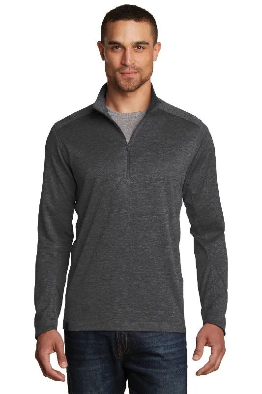 Ogio Mens Pixel Moisture Wicking 1/4 Zip Sweatshirt - Blacktop