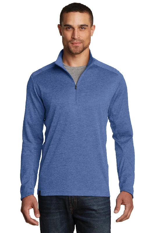 Ogio Mens Pixel Moisture Wicking 1/4 Zip Sweatshirt - Optic Blue