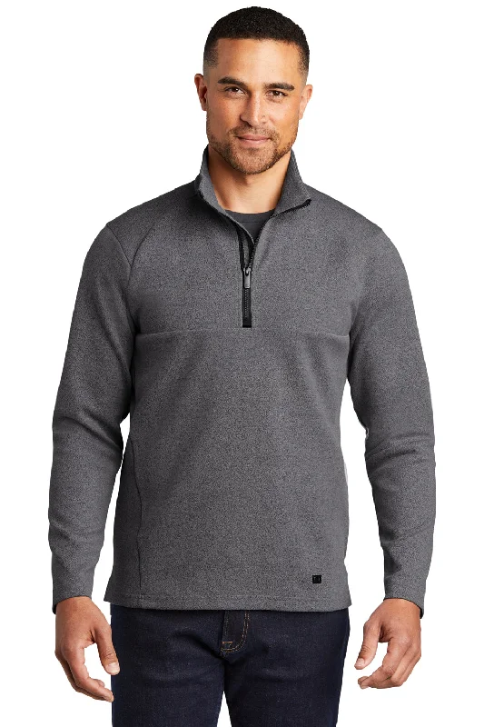 Ogio Mens Transition Fleece 1/4 Zip Sweatshirt - Heather Blacktop