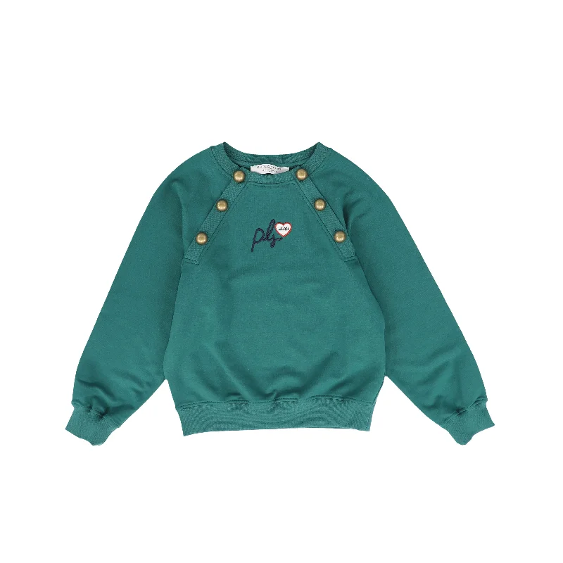 PHILOSOPHY WHITE/GREEN DOT LOGO SWEATER [FINAL SALE]