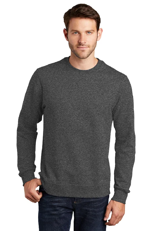 Port & Company Mens Fan Favorite Fleece Crewneck Sweatshirt - Heather Dark Grey