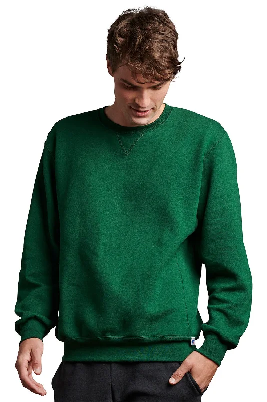 Russell Athletic Mens Dri-Power Moisture Wicking Crewneck Sweatshirt - Dark Green