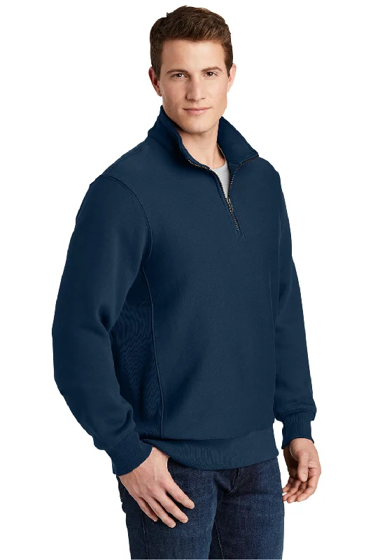 Sport-Tek Mens Fleece 1/4 Zip Sweatshirt - True Navy Blue